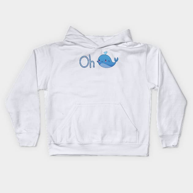 Oh Whale Kids Hoodie by ColonelBaconBits